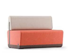 Variationselement 2-Sitzer Sofa mit Rückenlehne – Ziegelrot